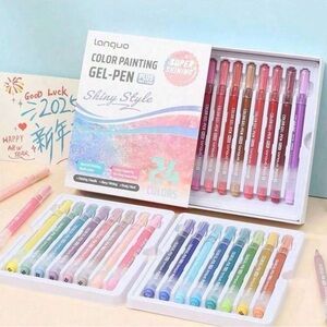 Color Painting Gel-Pen Set - 24 Vibrant Colors